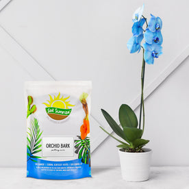 100% Organic Orchid Potting Bark (8 Quarts), All-Natural USA-Sourced Pine Bark Orchid Mix Additive