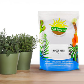 Indoor Herb Planter Potting Mix (8 Quarts), Culinary Herb Potting Soil Mix for Container Gardening