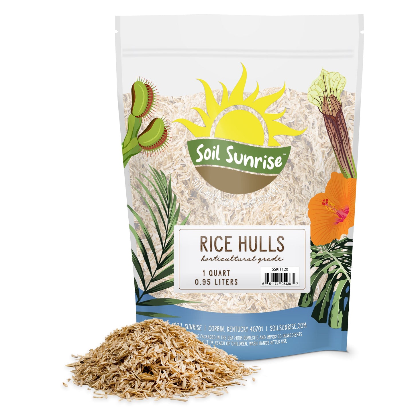 Horticultural Grade Rice Hulls (1 Quart) - SSKIT120