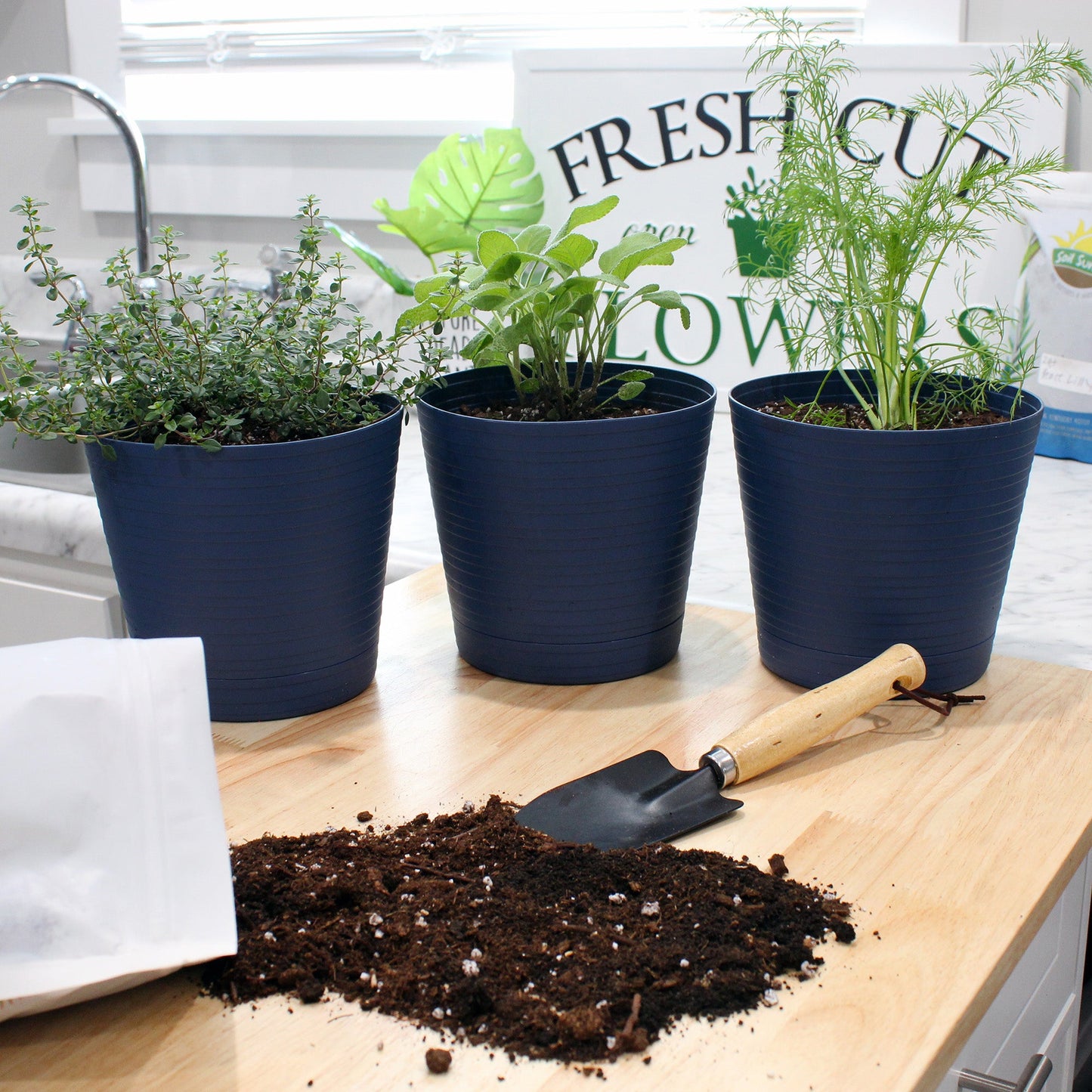 Indoor Herb Planter Potting Mix (4 Quarts) - SSKIT219