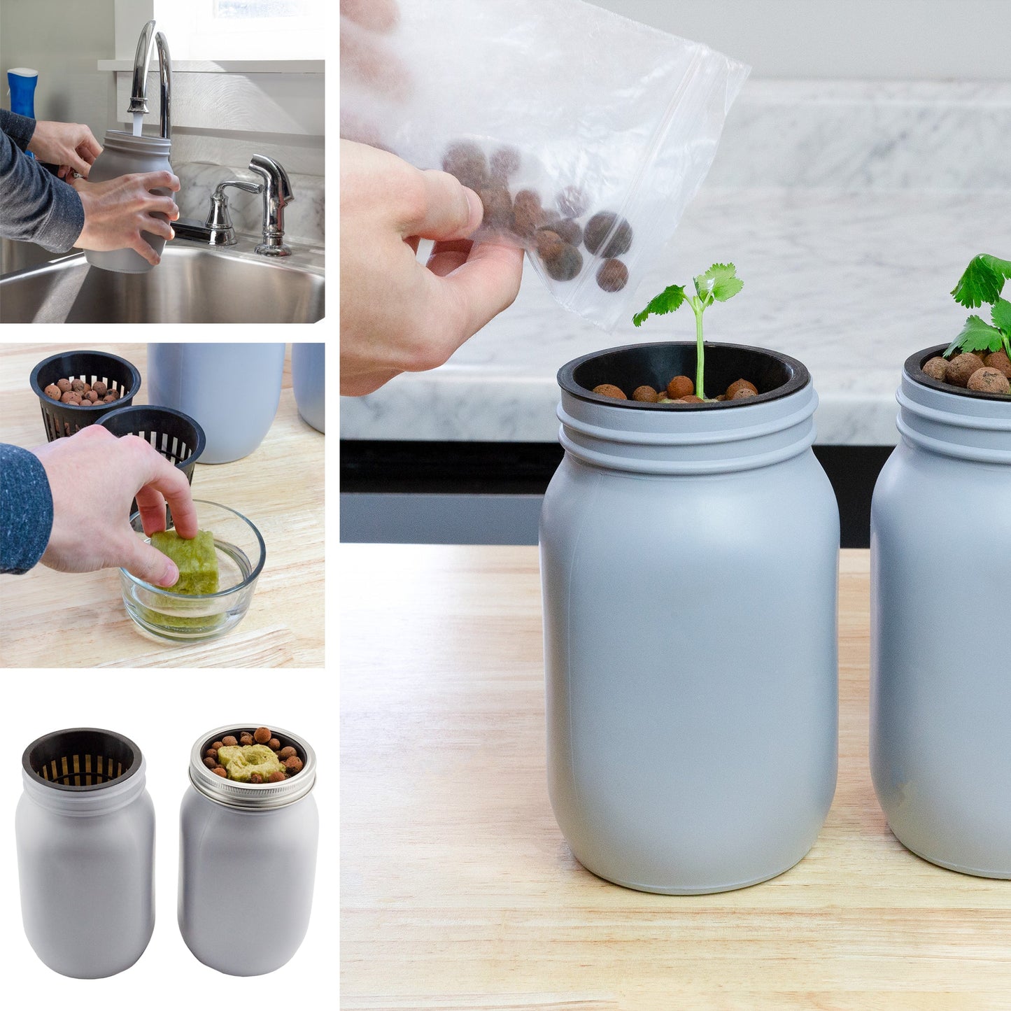 Hydroponic Mason Jar Starter Kit (10-Piece Set) - SSKIT230