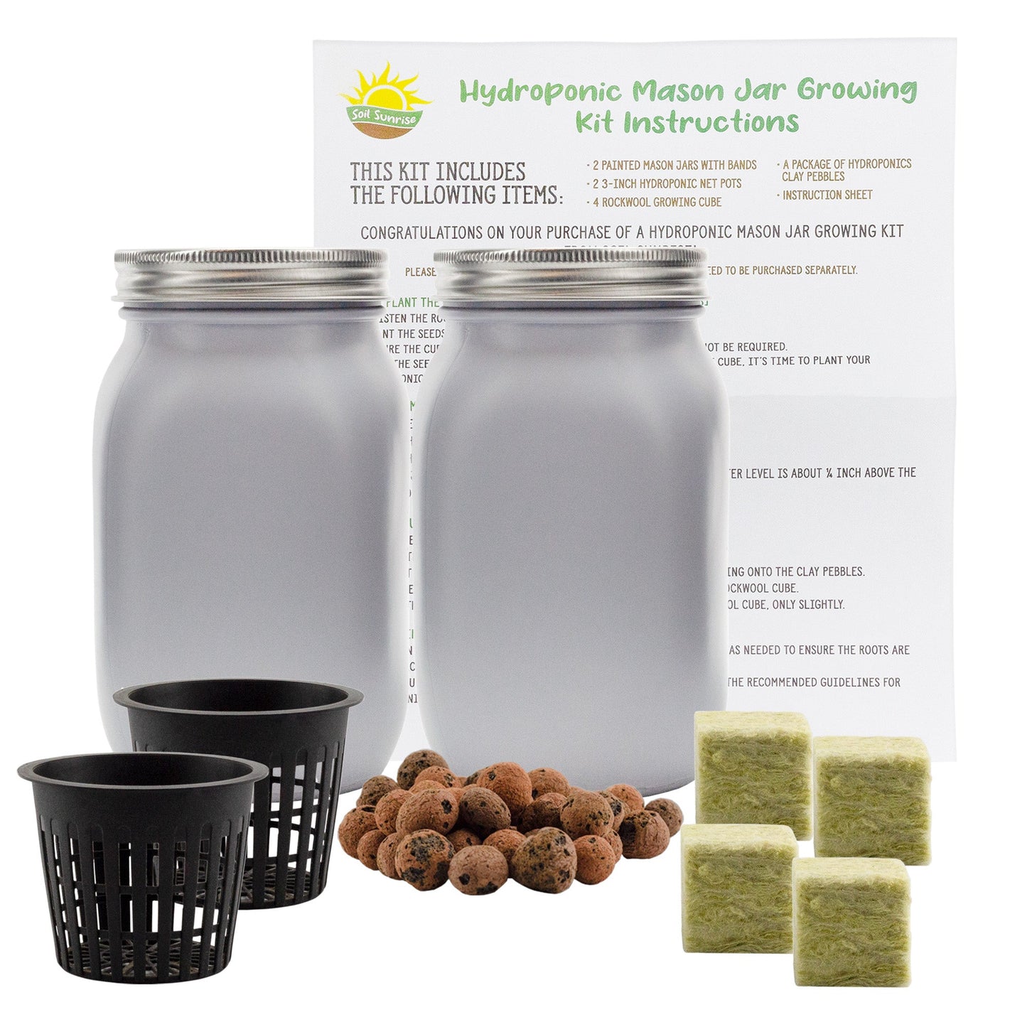 Hydroponic Mason Jar Starter Kit (10-Piece Set) - SSKIT230