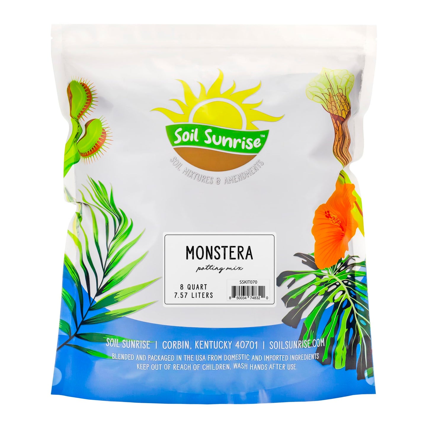Monstera Houseplant Potting Soil Mix (8 Quarts), Custom Blend for Growing and Repotting