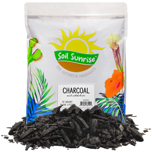 Horticultural Charcoal for Indoor Plants (12 Quarts), Hardwood Soil Additive for Orchids, Terrariums, and Gardening