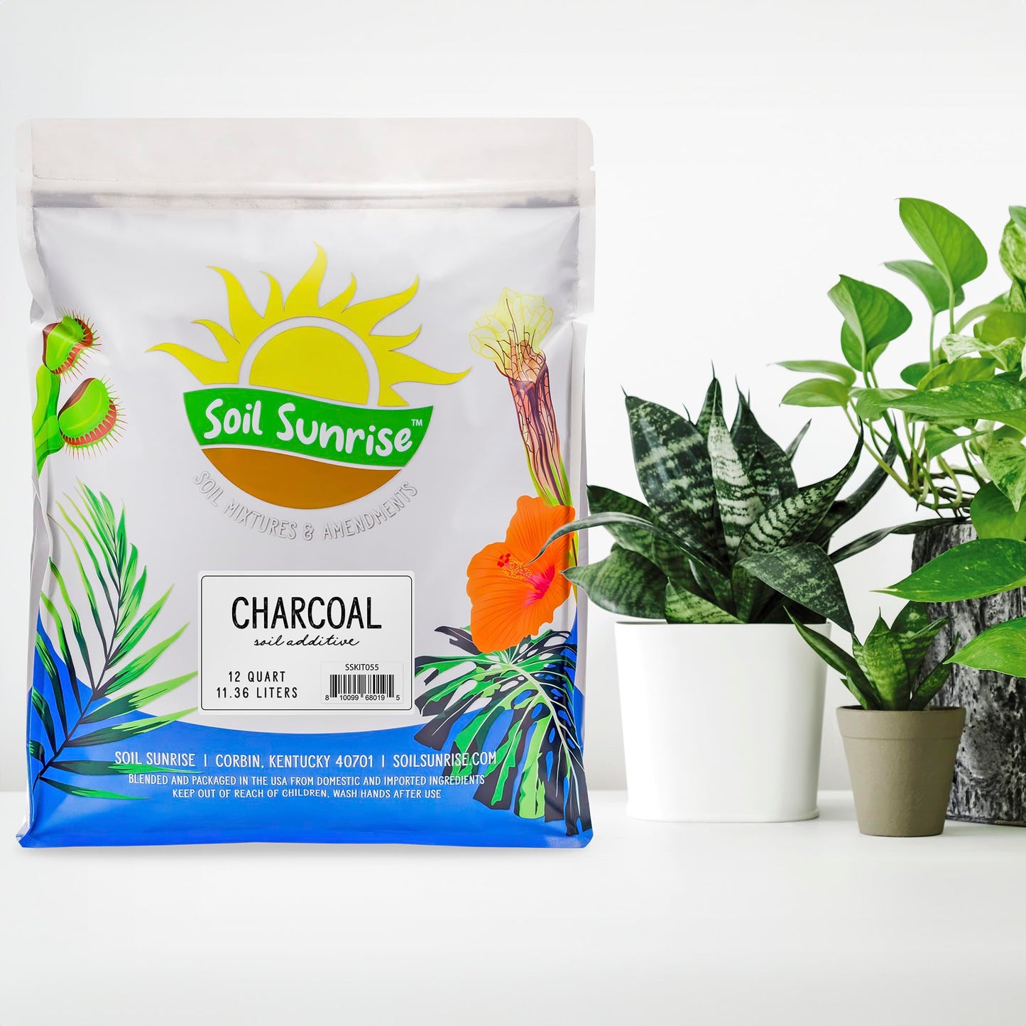 Horticultural Charcoal for Indoor Plants (12 Quarts), Hardwood Soil Additive for Orchids, Terrariums, and Gardening