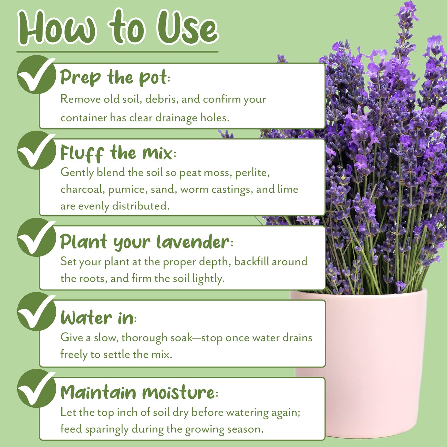 Lavender Potting Soil Mix