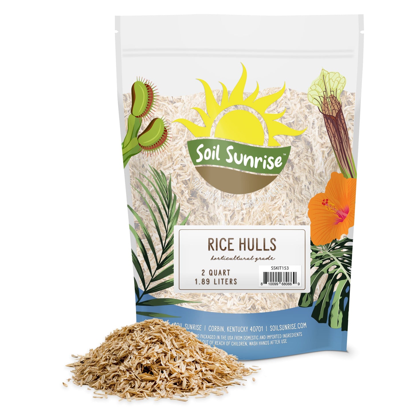 Horticultural Grade Rice Hulls (2 Quarts) - SSKIT153